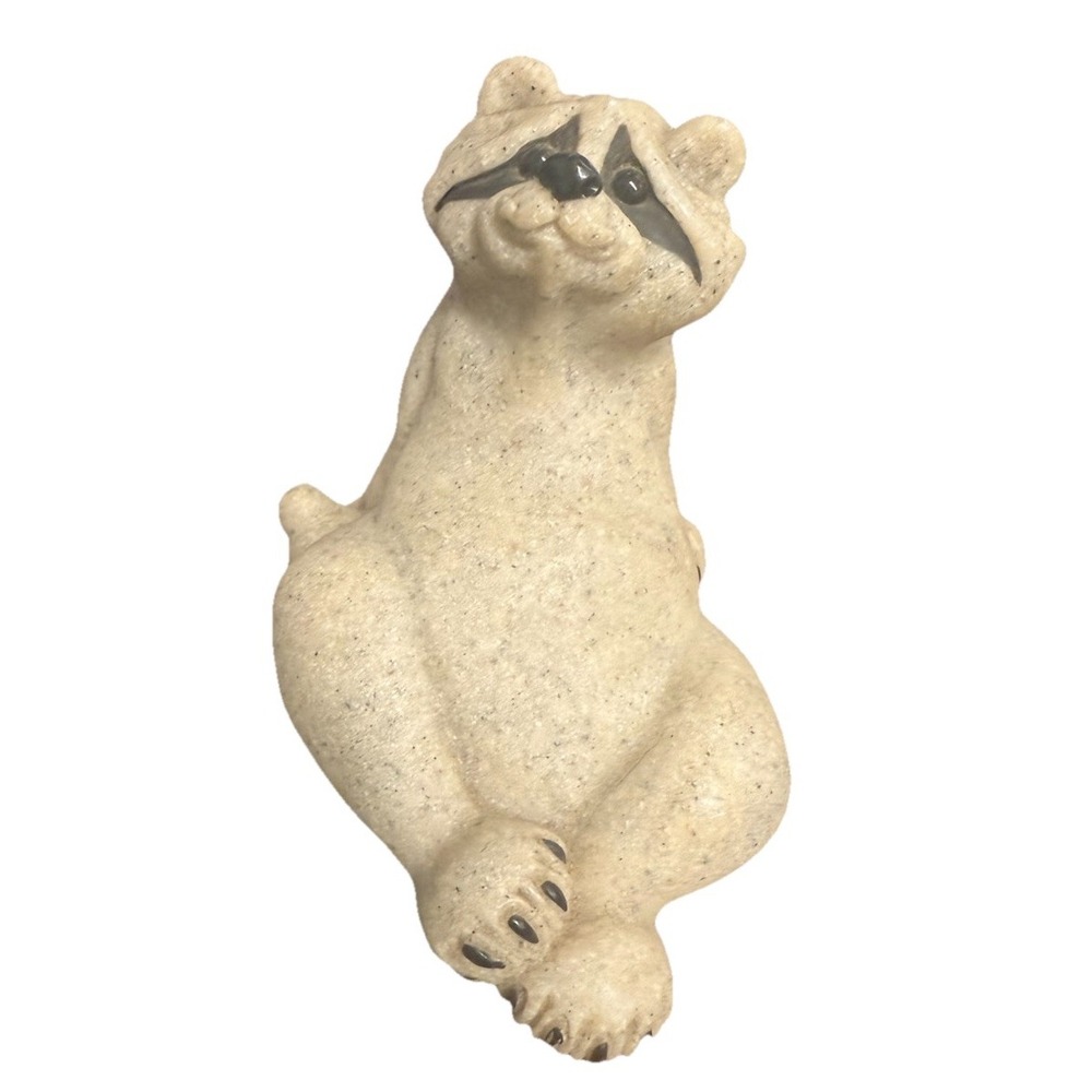 Quarry Critters Ralphie  Racoon Stone Figure 2002 Second Nature Design
